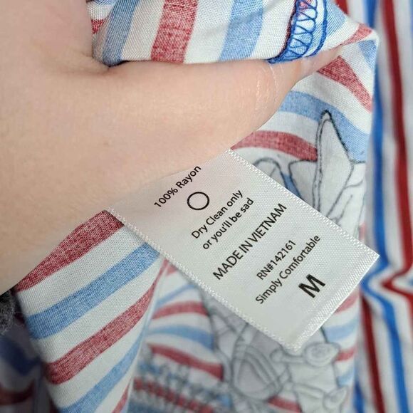 Lularoe Amy Striped Button Down Blouse size Medium - Picture 6 of 6